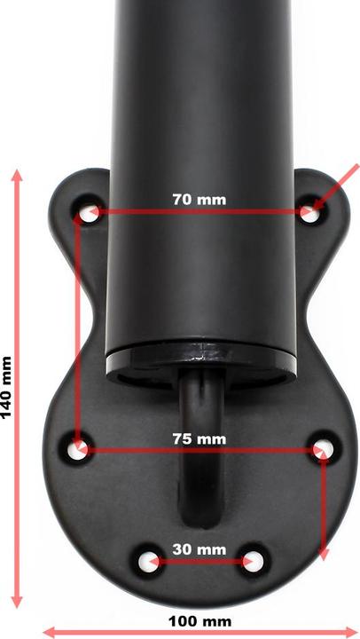 Actual product image Wiltec Table legs set of 4 with adjustable height 70-110cm Furniture foot