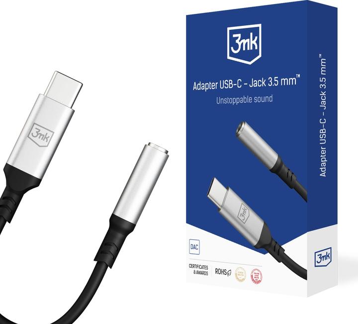 Produktbild 3MK USB C — 3.5mm Klinke (USB 3.2 Gen 1)