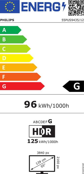 Energy Label Philips 55PUS9435/12 (55", LED, 4K)