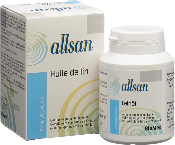 Actual product image Allsan Linseed oil (1 Piece, Capsules, 140 g)