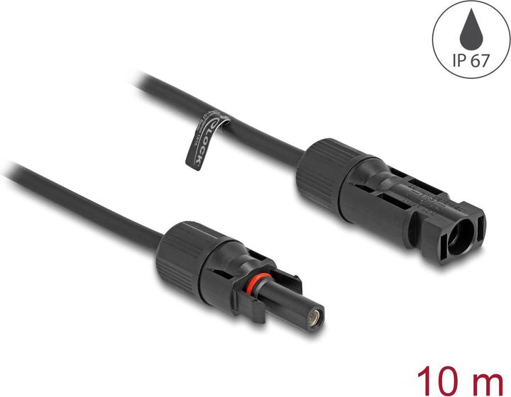 Produktbild Delock Anschlusskabel Stecker zu Buchse 4 mm², 10 m (Solarkabel)