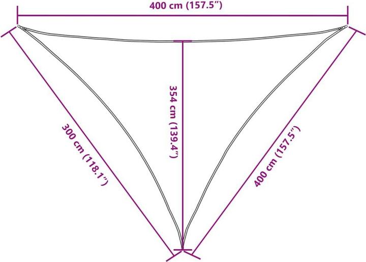 Image du produit VidaXL Voile d'ombrage (300 x 400 x 400 cm)
