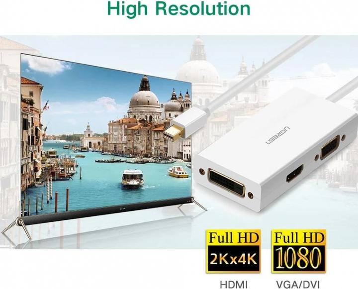 Image du produit Ugreen Adaptateur Mini Display Port vers HDMI, VGA et DVI (Mini DP, DVI)