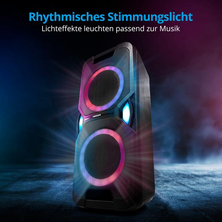 Produktbild Medion MD 44468 Partylautsprecher schwarz (15 h, Netzbetrieb, Akkubetrieb)