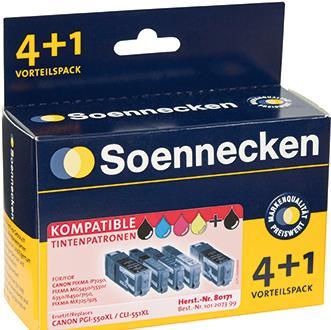 Produktbild Soennecken Tintenpatrone 80171 wie Canon PGI550XL/CLI551XL 5 St./Pack. - Tintenpatrone (BK)
