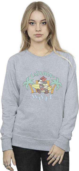 Actual product image Disney Womens/Ladies Minnie Mouse Catchin Waves Sweatshirt (S)