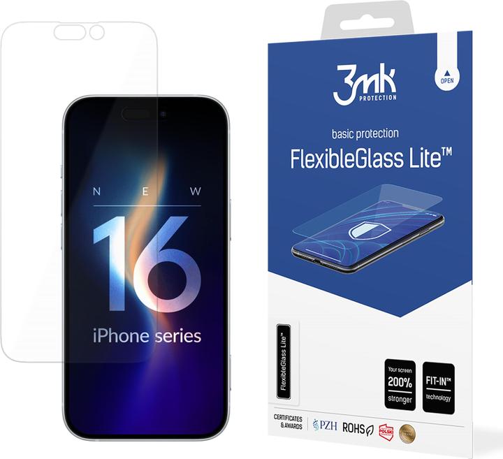 Produktbild 3MK FlexibleGlass Lite iPhone 16 Plus Szkło Hybrydowe Lite (1 Stück, Apple iPhone 16 Plus)