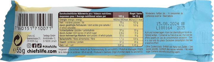 Actual product image Chiefs Protein Bar (Cookie, 12 pcs., 660 g)