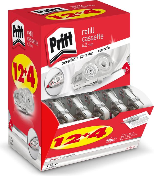 Produktbild Pritt Nachfüllpatrone Korrekturroller Verwendung für Produkt: Korrekturroller Abmessungen: 4,2 mm x 12 m (