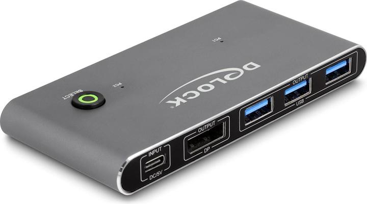 Produktbild Delock DisplayPort KVM Switch 8K 30 Hz mit USB 5 Gbps
