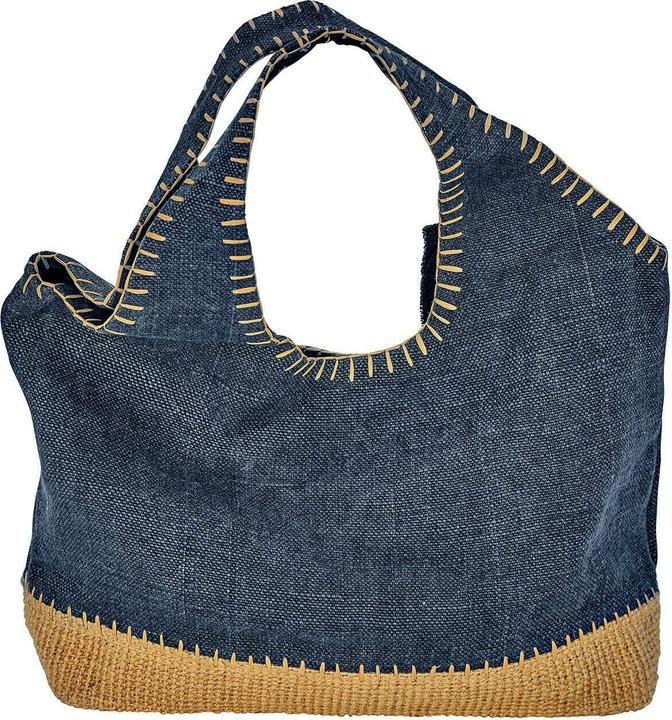 Produktbild Loberon Tasche 2er Set Cacula blau/creme