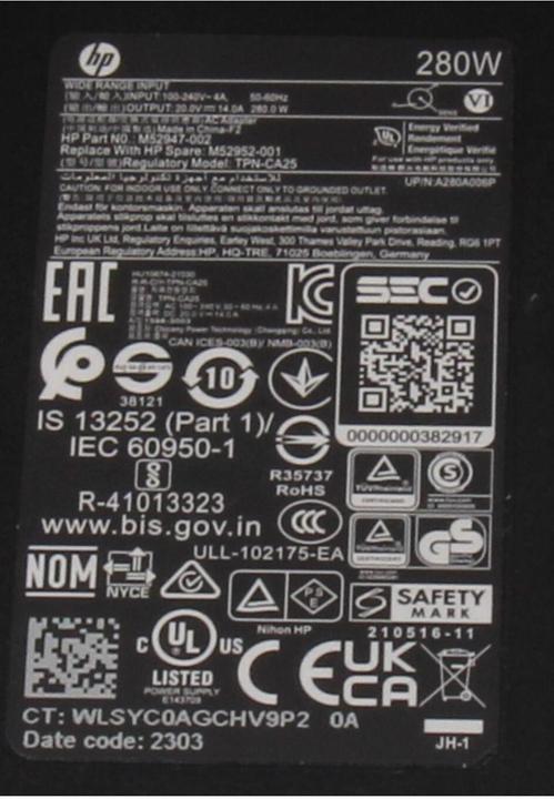 Image du produit HP M52947-003 (280 W)