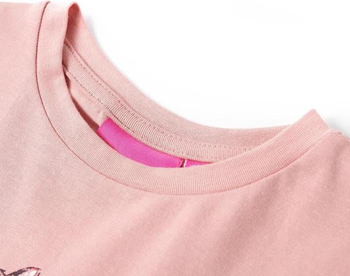 Actual product image VidaXL Children's long-sleeved shirt pink 116,Material: 95 % cotton. 5 (116)