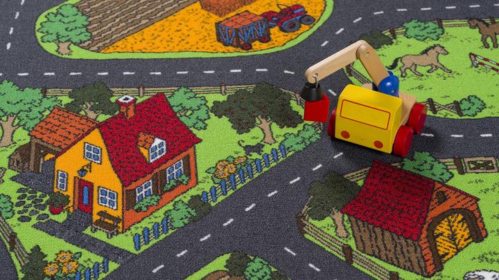 Immagine prodotto Snapstyle I bambini giocano alla fattoria di tappeti (80 x 240 cm)