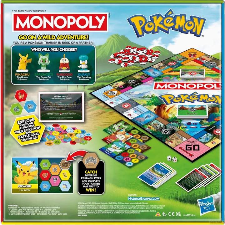 Image du produit Hasbro Monopoly Pokémon Edition Board Game - English Version (Anglais)