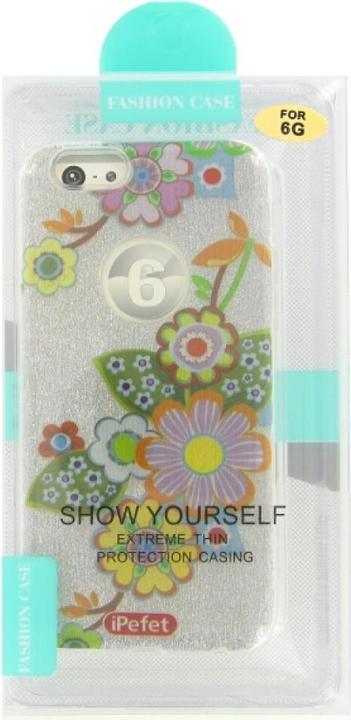Immagine prodotto OEM Custodia in silicone per iPhone 6 con motivo floreale glitterato (Apple iPhone 6)