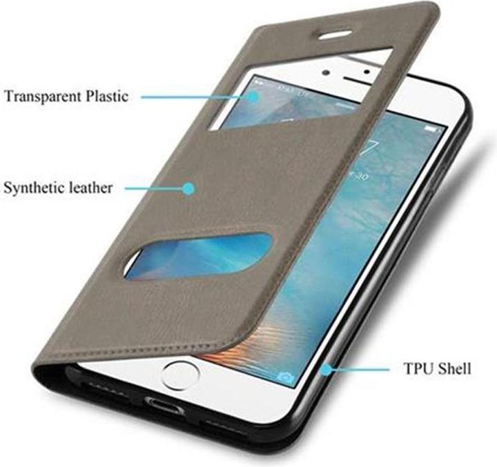 Produktbild Cadorabo Book mit View Doppelfenster Cover (Apple iPhone 7 Plus, Apple iPhone 7s Plus)