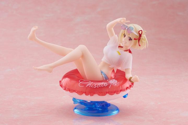 Actual product image Taito Prize Lycoris Recoil Aqua Float Girls PVC Statue Chisato Nishikigi 10 cm
