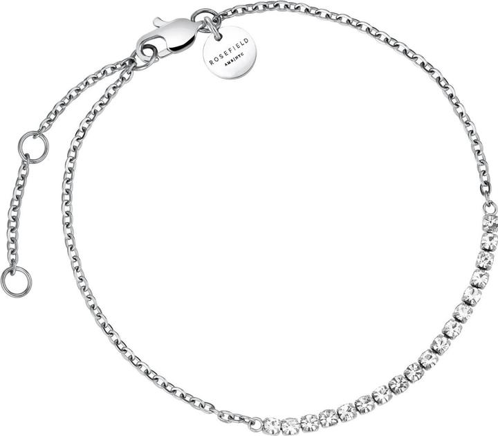 Rosefield Tennis Crystal Clear Bracelet Silver Armband (19.50 cm, Edelstahl)