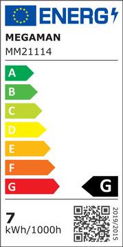 Label énergétique Megaman Lampe LED (E27, 7 W, 470 lm, 1 x, G)