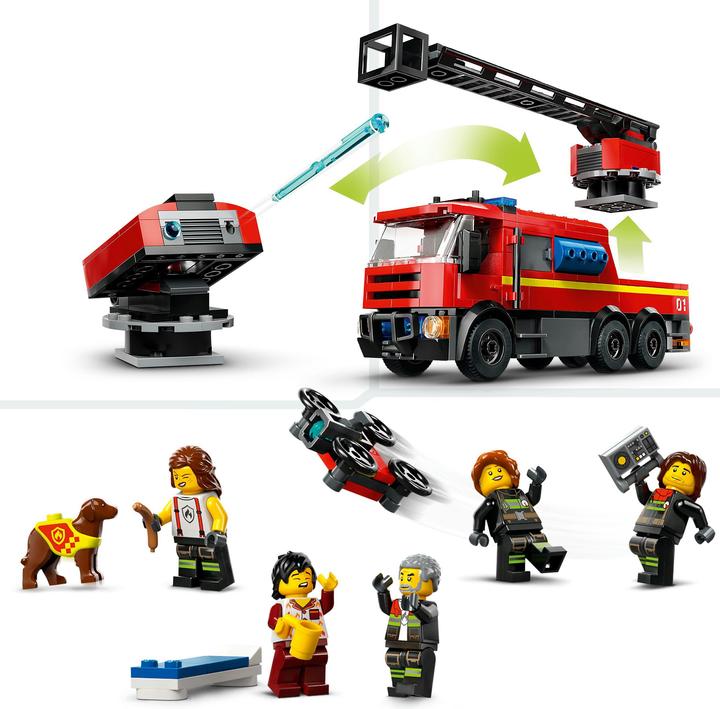 Actual product image LEGO 60414 Fire station with turntable ladder truck (60414, LEGO City)