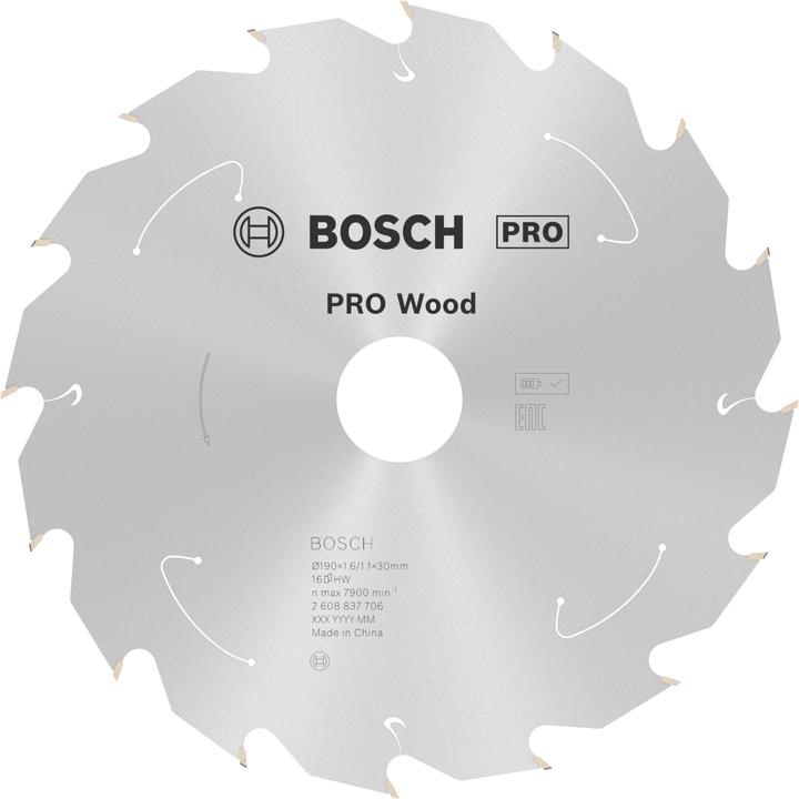 Bosch Professional Zubehör PRO Wood cordless circular saw blade, 190 x 1.6 x 30 mm
