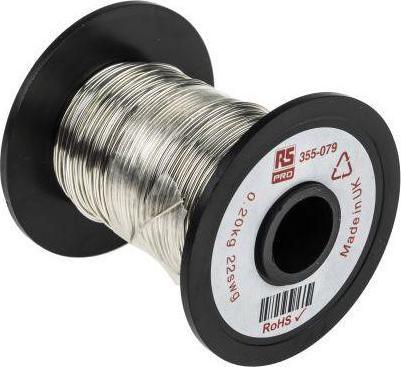 Immagine prodotto Rs Pro Filo di rame stagnato Ø 0,71 mm / 0,4 mm² 21 AWG, bobina 50,9 m (50.90 m)