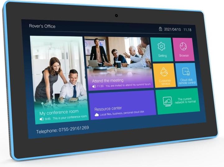 Actual product image Allnet Meeting room RGB LED Tablet 15 inch RK3399 Android 10 and NFC/RFID black (14.50", 2.05 GB, Black)
