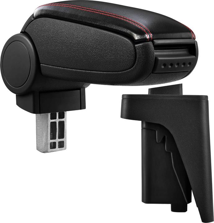 Immagine prodotto Pro-Tec Bracciolo centrale Audi A3 8P con vano portaoggetti, in ecopelle, nero con cuciture rosse