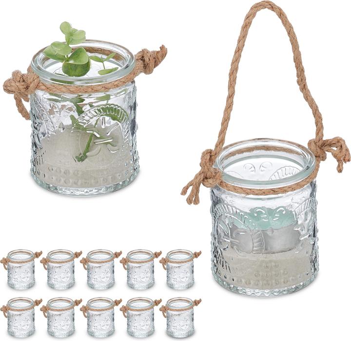 Immagine prodotto Relaxdays 12x lanterna (12 x, 6 x 6 x 7 cm)
