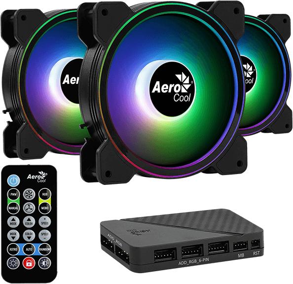 AeroCool Saturn 12F ARGB Pro Hauptplatine Ventilator (120 mm, 3 x)
