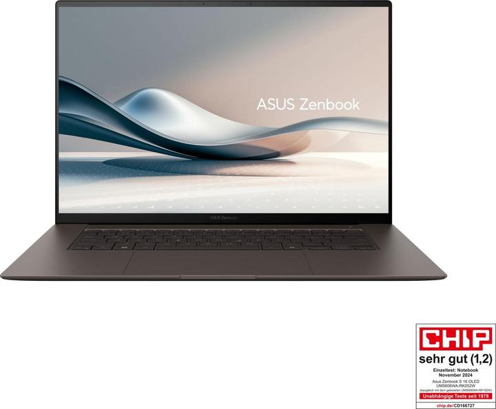 Image du produit ASUS Zenbook S 16 (16", AMD Ryzen AI 9 365, 24 Go, 1000 Go, DE)