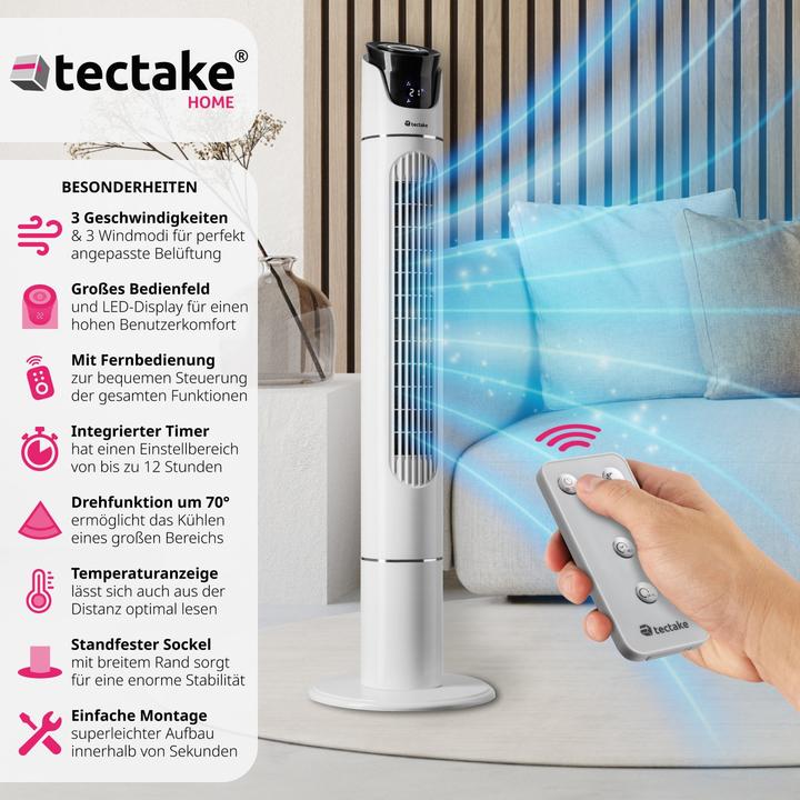 Immagine prodotto tectake Ventilatore a torre (50 dB)