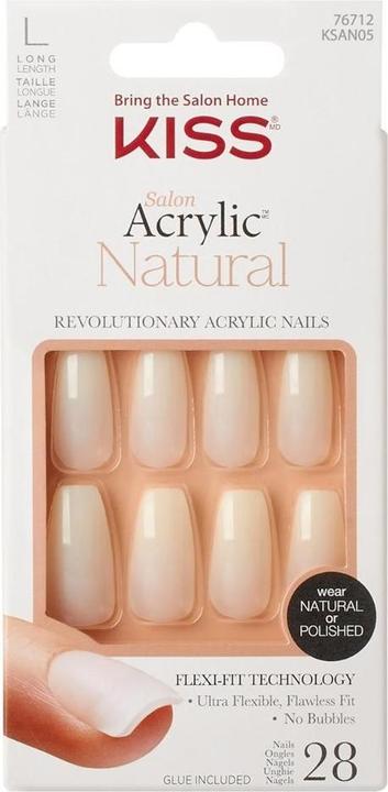Actual product image KISS Salon Acrylic Natural (Artificial nails, Transparent)