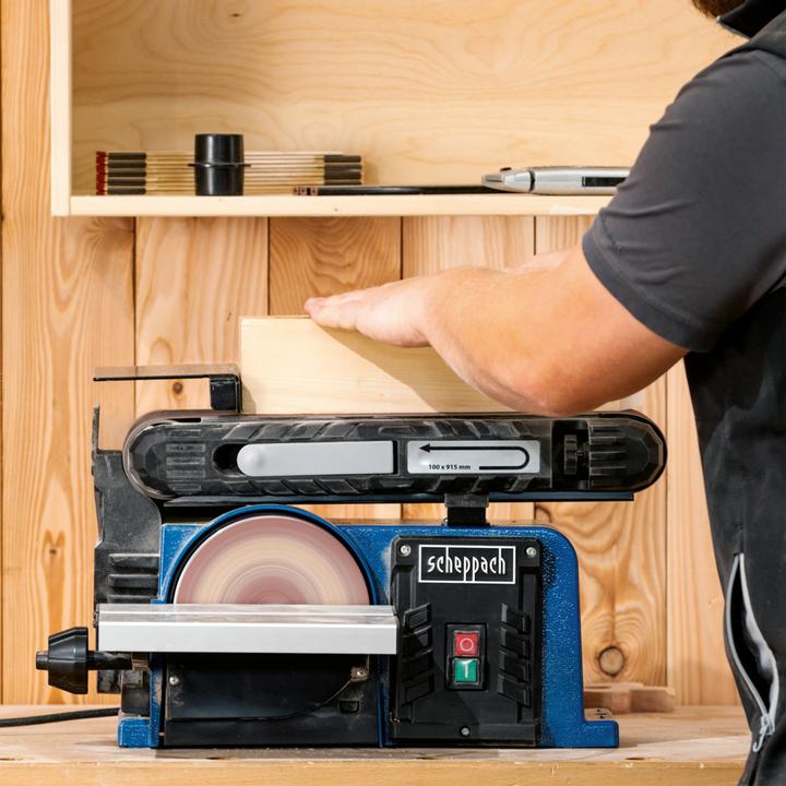 Produktbild Scheppach BTS900 Band- und Tellerschleifer (Bandschleifer, Tellerschleifer, 370 W)