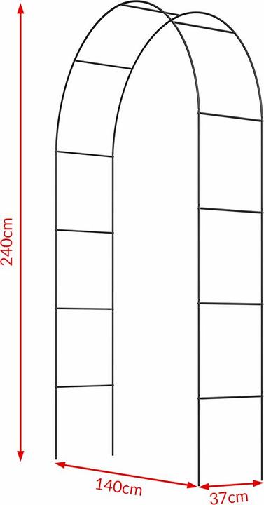 Produktbild Deuba Gartenbogen-Set (240 cm, 140 cm)