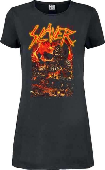 Actual product image Amplified Womens/Ladies War Skull Slayer T-Shirt Dress (XXL)