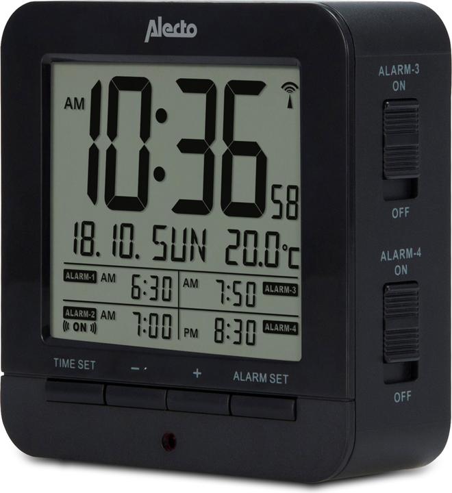 Image du produit Alecto AK-20 Réveil numérique avec thermomètre (Noir)