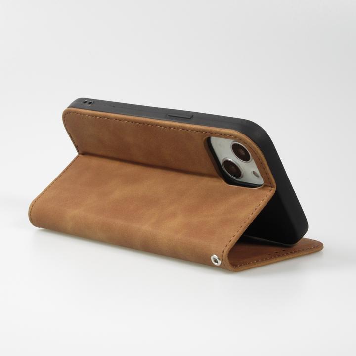 Actual product image PhoneLook Leather bag flip wallet vintage with magnetic closure and card holder (Apple iPhone 13)