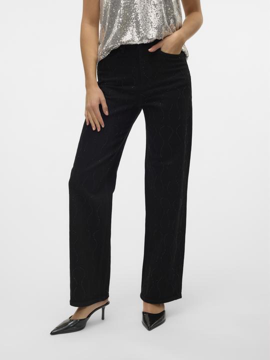 Actual product image Vero Moda VMTESSA Hohe Taille Weiter Beinschnitt Jeans Weit geschnitten (W29/L30)