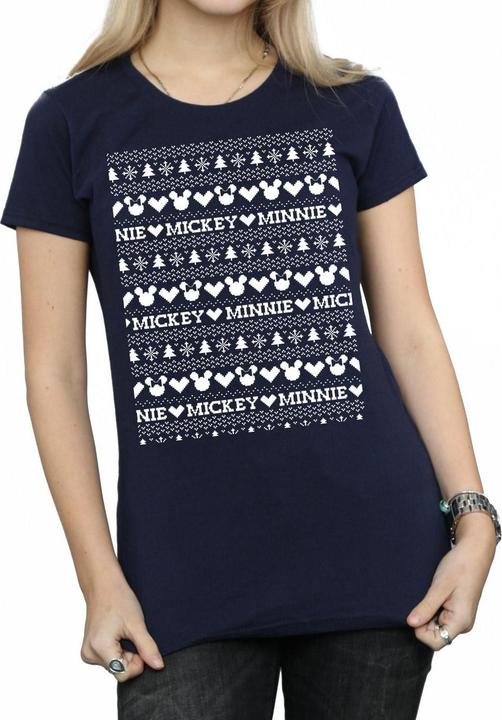 Produktbild Disney Mickey And Minnie Christmas Fair Isle TShirt (M)