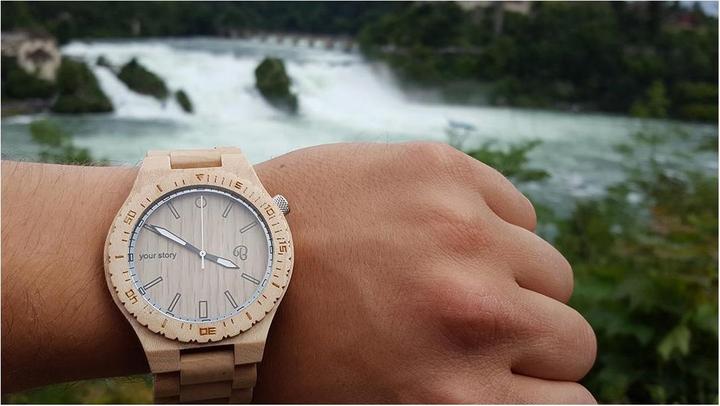 Produktbild Bambuu Holzuhr (Analoguhr, 46 mm)