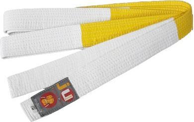 Ju-Sports Budogürtel weiss/gelb "Two Tone"