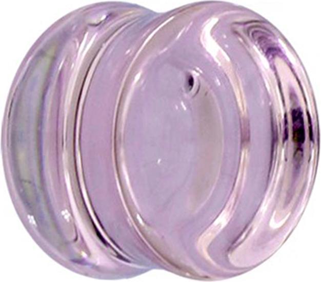 Produktbild Star Piercing Flared Plug konkav pink aus Glas (ohne Messing, Glas)