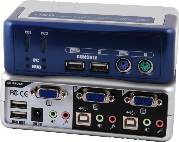 Produktbild EFB Elektronik EFB 2-Port KVM Switch PS/2-USB-Audio-USB2.0 Hub + Kabelset