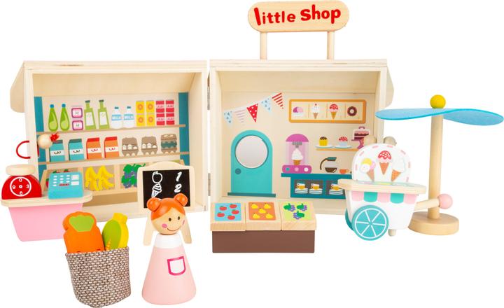 Actual product image small foot Shopping store in suitcase
