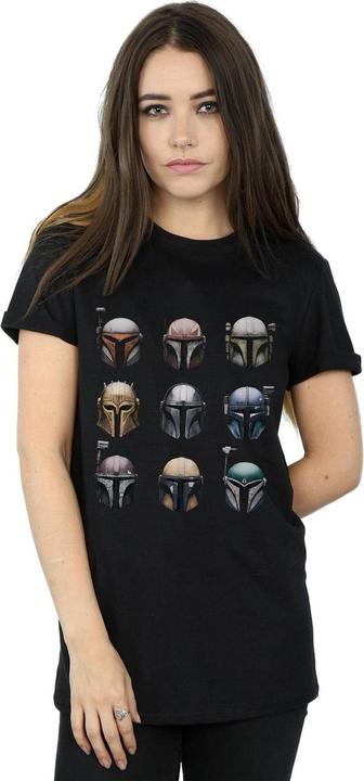 Immagine prodotto Star Wars The Mandalorian Helmet Display Maglietta Ampia Donna (XL)