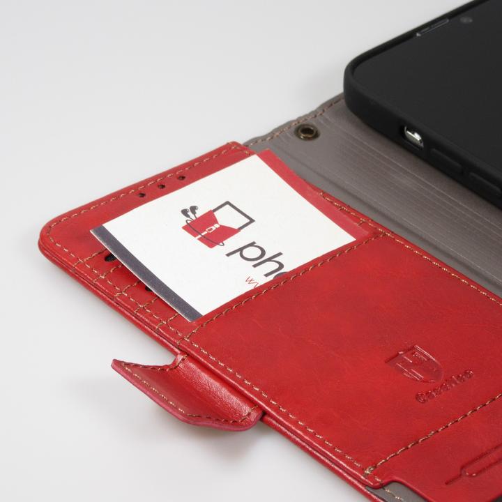Produktbild PhoneLook Leder Tasche Flip Wallet mit Akzentstreifen & Kartenhalter (Apple iPhone 13 Pro)