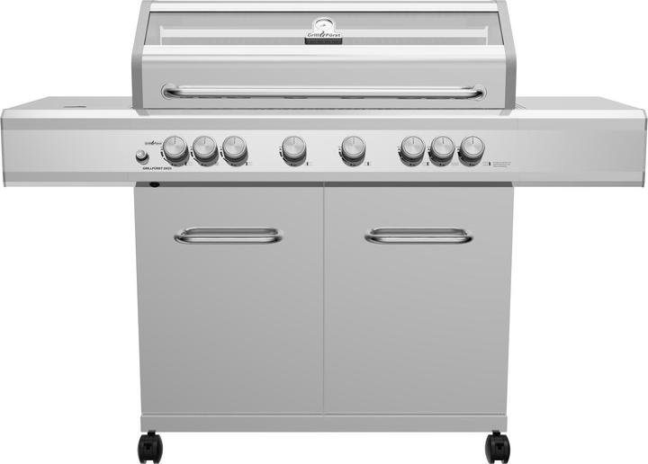 Produktbild Grillfürst G621G 6-Brenner Edelstahl-Gasgrill mit Hochtemperaturbrenner, Heckbrenner und Gusseisen R (21 kW)