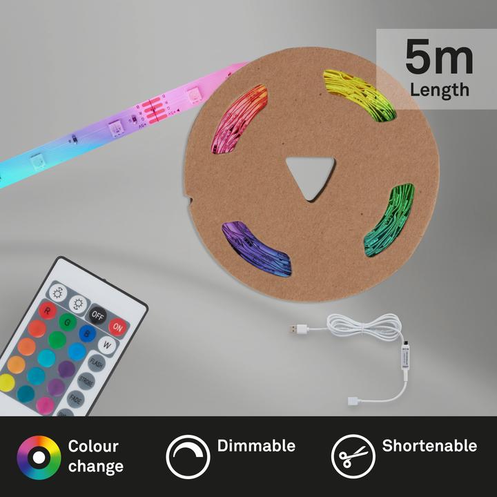 Image du produit Briloner Bande flexible (RGB, 500 cm, Intérieur)